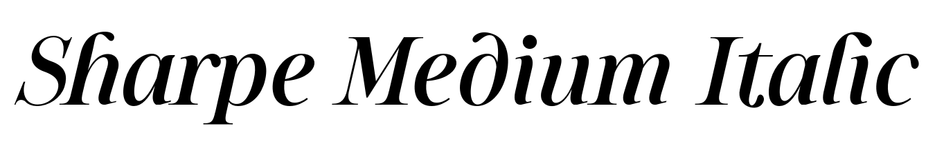 Sharpe Medium Italic